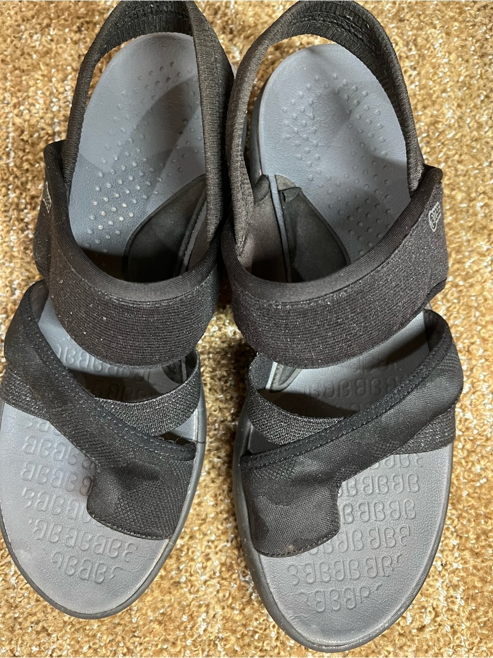 Macy's Black Women's Strappy Elastic Sandals